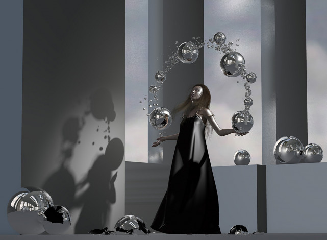 Обои картинки фото 3д, графика, fantasy, фантазия, шары