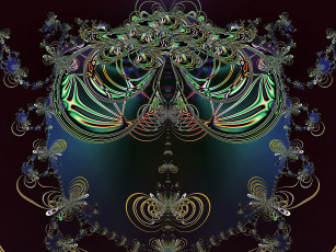 Картинка 3д графика fractal фракталы узор фон цвета