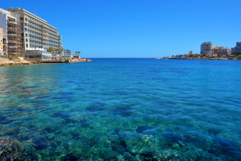 Картинка st julian`s malta города пейзажи море дома