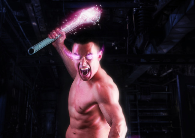 Обои картинки фото разное, компьютерный, дизайн, молния, ключ, мужчина, креатив