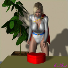 Картинка 3д+графика people+ люди растение стол подарок девушка