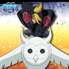 Картинка аниме naruto акатцки птица глинянная подрывник тцукури дейдара блондин парень