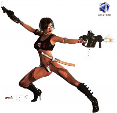 Картинка 3д+графика fantasy+ фантазия оружие девушка