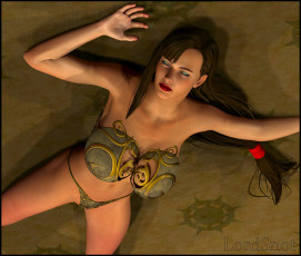 обоя lordsnot, 3д графика, fantasy , фантазия, лежит, девушка