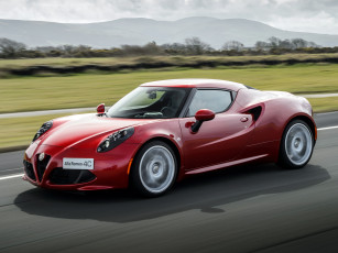 Картинка автомобили alfa+romeo красный 2013 960 4c alfa romeo