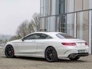 Картинка автомобили mercedes-benz светлы 2014 amg s 63 c217 coupе