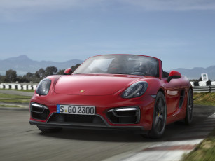 Картинка автомобили porsche красный 2014г 981 gts boxster
