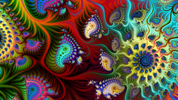 Картинка 3д+графика fractal+ фракталы узор цвета фон