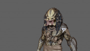 обоя хищник, 3д графика, creatures , существа, predator, alien, пришелец, инопланетянин