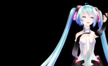 Картинка vocaloid аниме hatsune miku девушка append арт вокалоид