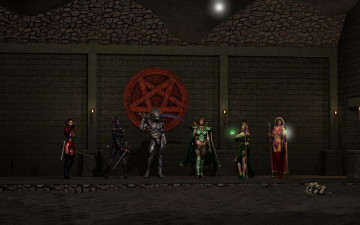 Картинка 3д+графика fantasy+ фантазия воины мечи