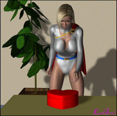 Обои картинки фото 3д графика, people , люди, растение, стол, подарок, девушка