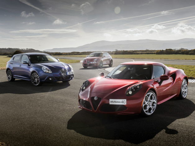 Обои картинки фото автомобили, alfa romeo, красный, 2013, 960, 4c, alfa, romeo