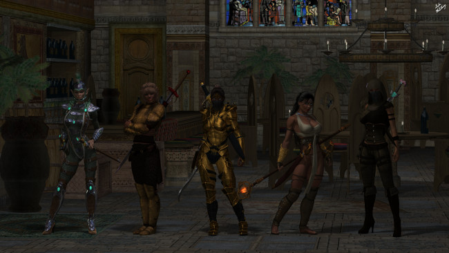 Обои картинки фото 3д графика, fantasy , фантазия, люди, улица, ночь