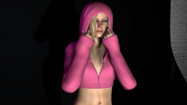 Обои картинки фото 3д графика, people , люди, блондинка, взгляд, девушка