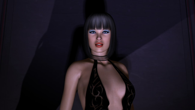 Обои картинки фото 3д графика, people , люди, девушка, взгляд