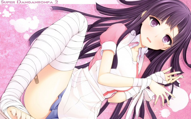 Обои картинки фото аниме, danganronpa, взгляд