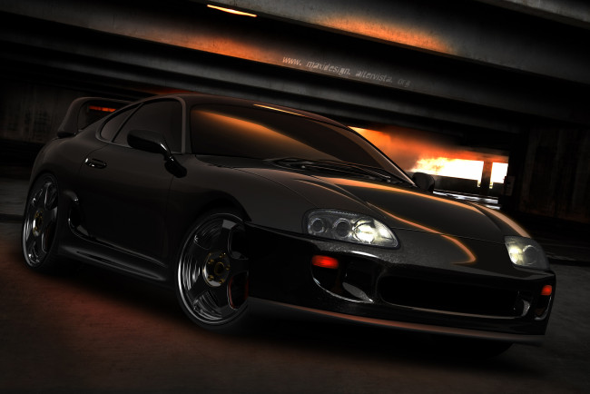 Обои картинки фото автомобили, 3д, toyota