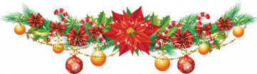 Картинка праздничные векторная+графика+ новый+год шары бантики ветки