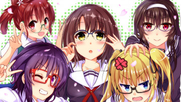 Картинка аниме saenai+heroine+no+sodatekata artist hyoudou michiru очки hashima izumi saenai heroine no sodatekata sawamura spencer eriri kasumigaoka utaha katou megumi tagme девушки арт