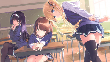 Картинка аниме saenai+heroine+no+sodatekata supertie девушки sawamura spencer eriri katou megumi kasumigaoka utaha saenai heroine no sodatekata