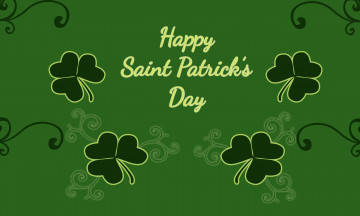 Картинка праздничные день+святого+патрика фон листья