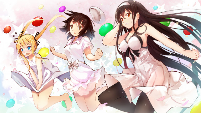 Обои картинки фото аниме, saenai heroine no sodatekata, девушки, efe, sawamura, spencer, eriri, katou, megumi, saenai, heroine, no, sodatekata, kasumigaoka, utaha