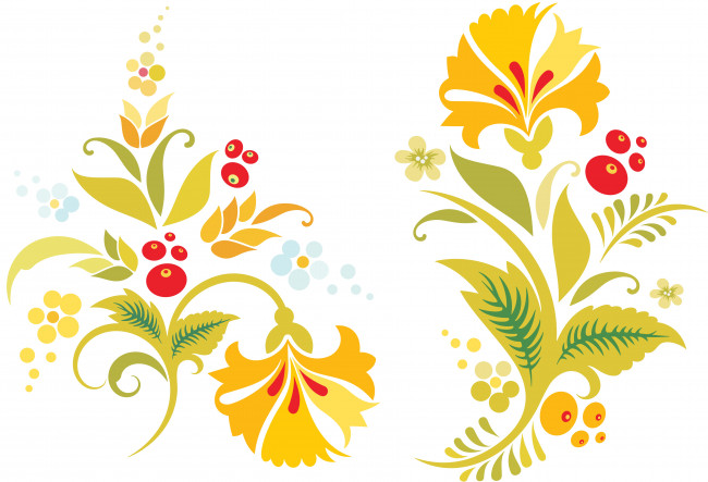 Обои картинки фото векторная графика, цветы, фон, листья