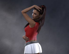 Картинка 3д+графика люди+ people взгляд девушка фон