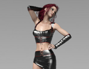 Картинка 3д+графика люди+ people взгляд фон девушка