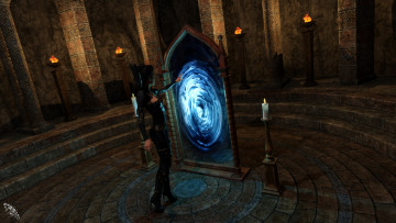 Картинка 3д+графика фантазия+ fantasy зеркало фон взгляд девушка