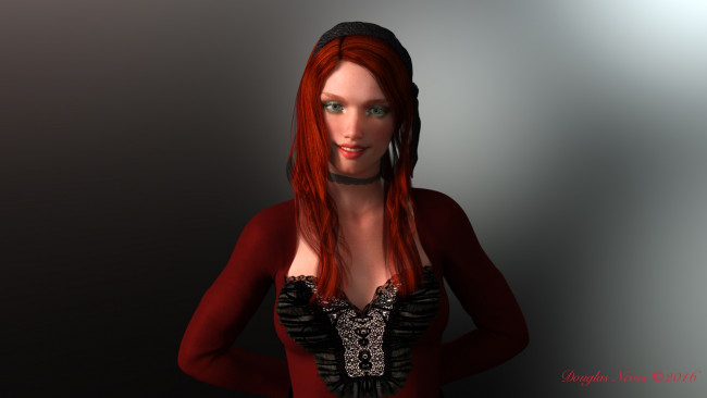 Обои картинки фото 3д графика, люди , people, взгляд, фон, девушка