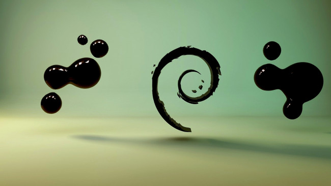 Обои картинки фото компьютеры, debian, логотип, фон