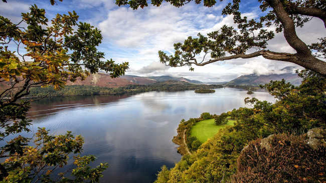 Обои картинки фото природа, реки, озера, деревья, река, горы