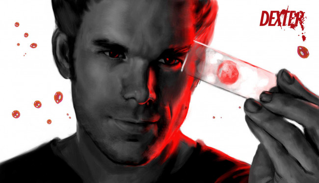 Обои картинки фото рисованное, кино, образец, кровь, мужчина, фон, взгляд