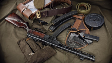 обоя оружие, тт-33, подсумок, ппш-41, магазин