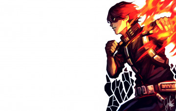 Картинка аниме boku+no+hero+academia тодороки шото