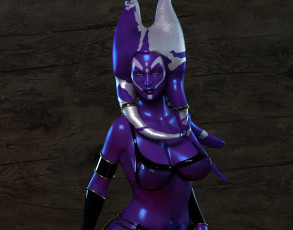 Картинка 3д+графика существа+ creatures девушка взгляд фон