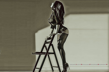 Картинка календари компьютерный+дизайн стул девушка поза