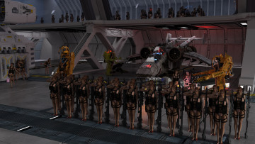 Картинка 3д+графика фантазия+ fantasy девушки взгляд фон