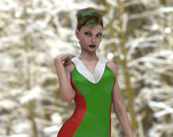 Обои картинки фото 3д графика, люди , people, девушка, взгляд, фон