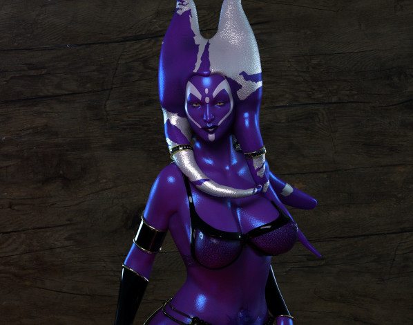 Обои картинки фото 3д графика, существа , creatures, девушка, взгляд, фон