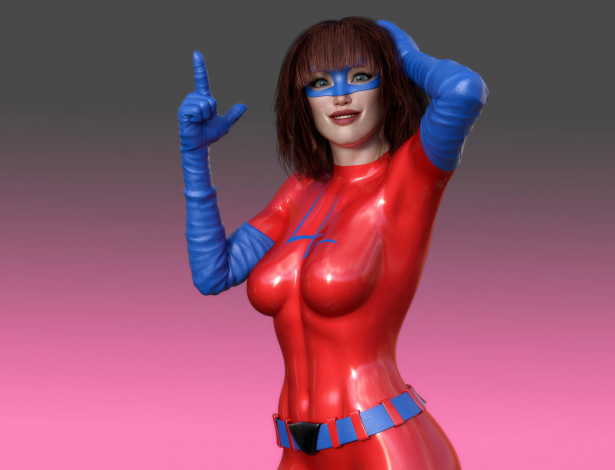 Обои картинки фото 3д графика, люди , people, фон, взгляд, девушка