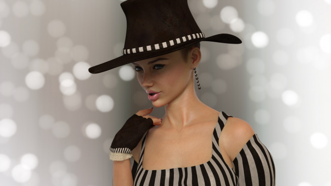 Обои картинки фото 3д графика, портрет , portraits, фон, взгляд, девушка