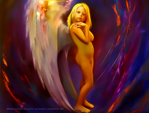 обоя календари, фэнтези, ребенок, ангел, девочка, calendar, 2020