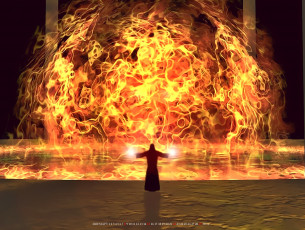 обоя календари, фэнтези, пламя, огонь, маг, calendar, 2020