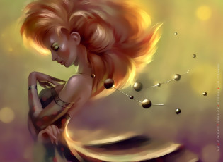 обоя календари, фэнтези, девушка, бусы, украшение, профиль, calendar, 2020