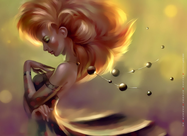 Обои картинки фото календари, фэнтези, девушка, бусы, украшение, профиль, calendar, 2020