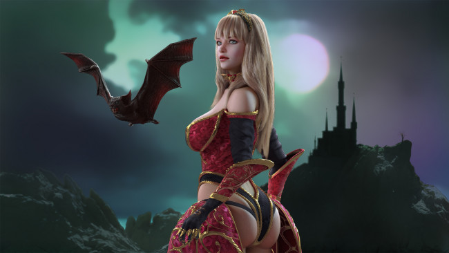 Обои картинки фото 3д графика, фантазия , fantasy, девушка, фон, мышь, корсет