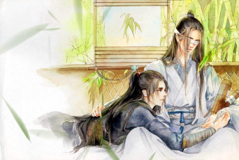 Картинка сюэ+ян+и+сяо+синчень аниме mo+dao+zu+shi сяо синчень сюэ ян бамбук окно свитки